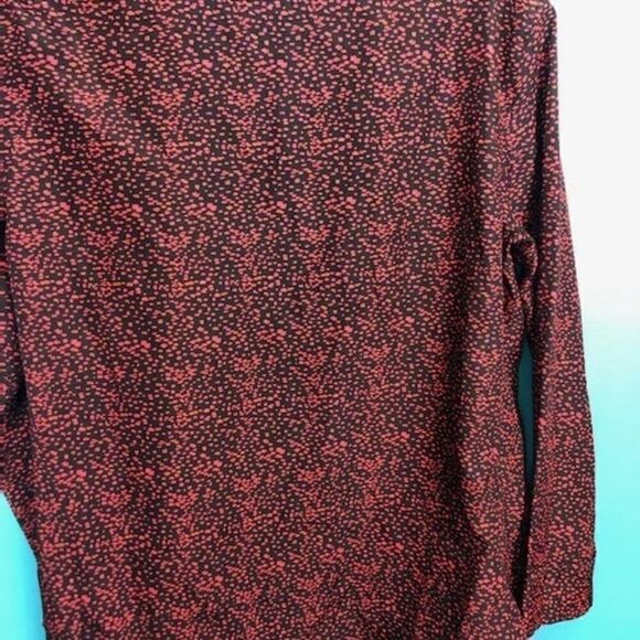 Mossimo Red & Black Button Up Blouse - Picture 5 of 5
